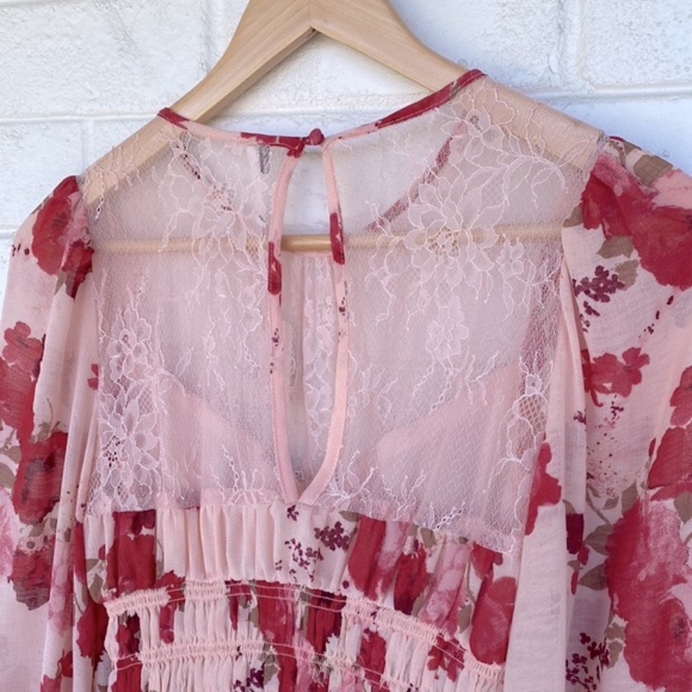 NWT Free People Daphne Blouse in Romantic Combo S - Picture 8 of 12